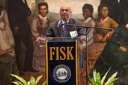 Interim President of Fisk University speaks at event