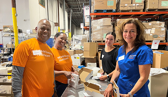HCA Healthcare colleagues volunteered to offer their time and support to relief efforts